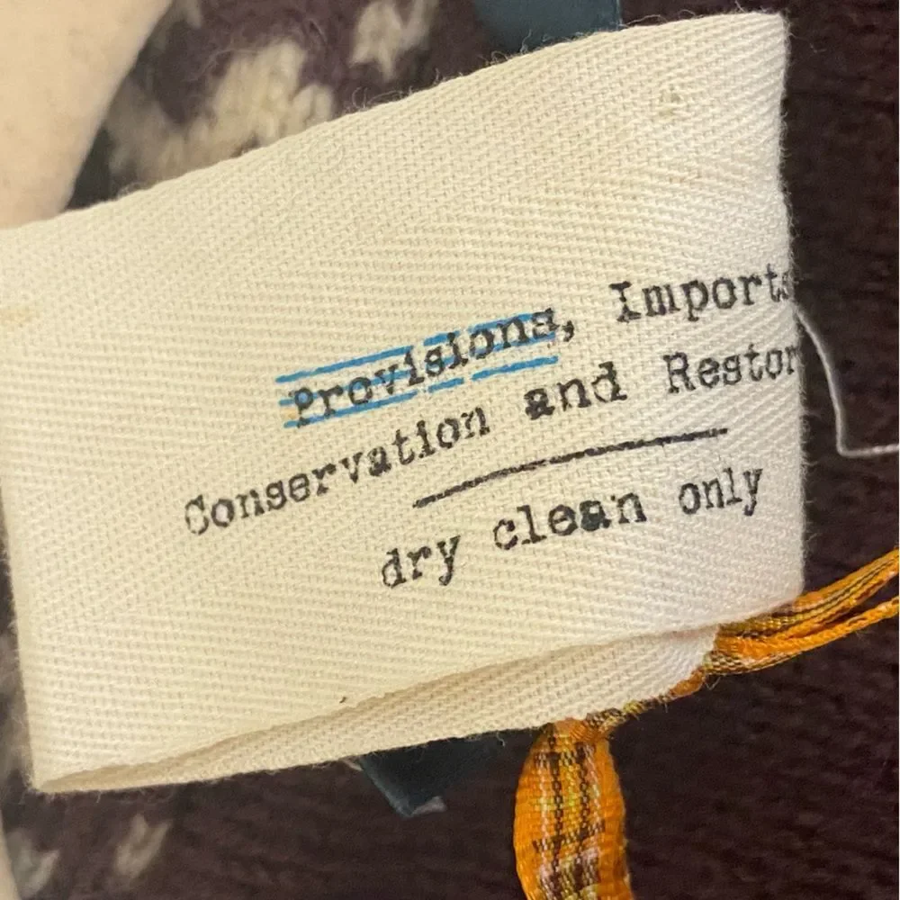 Anthropologie Cartonnier - Wool Brown Jabberwocky Cardigan Sweater - size L NWOT - Picture 5 of 10